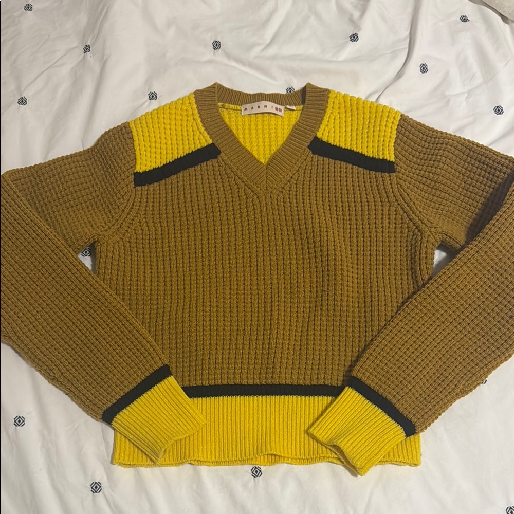 Marni Mustard Yellow Knit Sweater